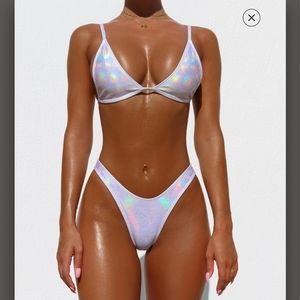 Minimale Animale lucid bijou top in Moondust Prism